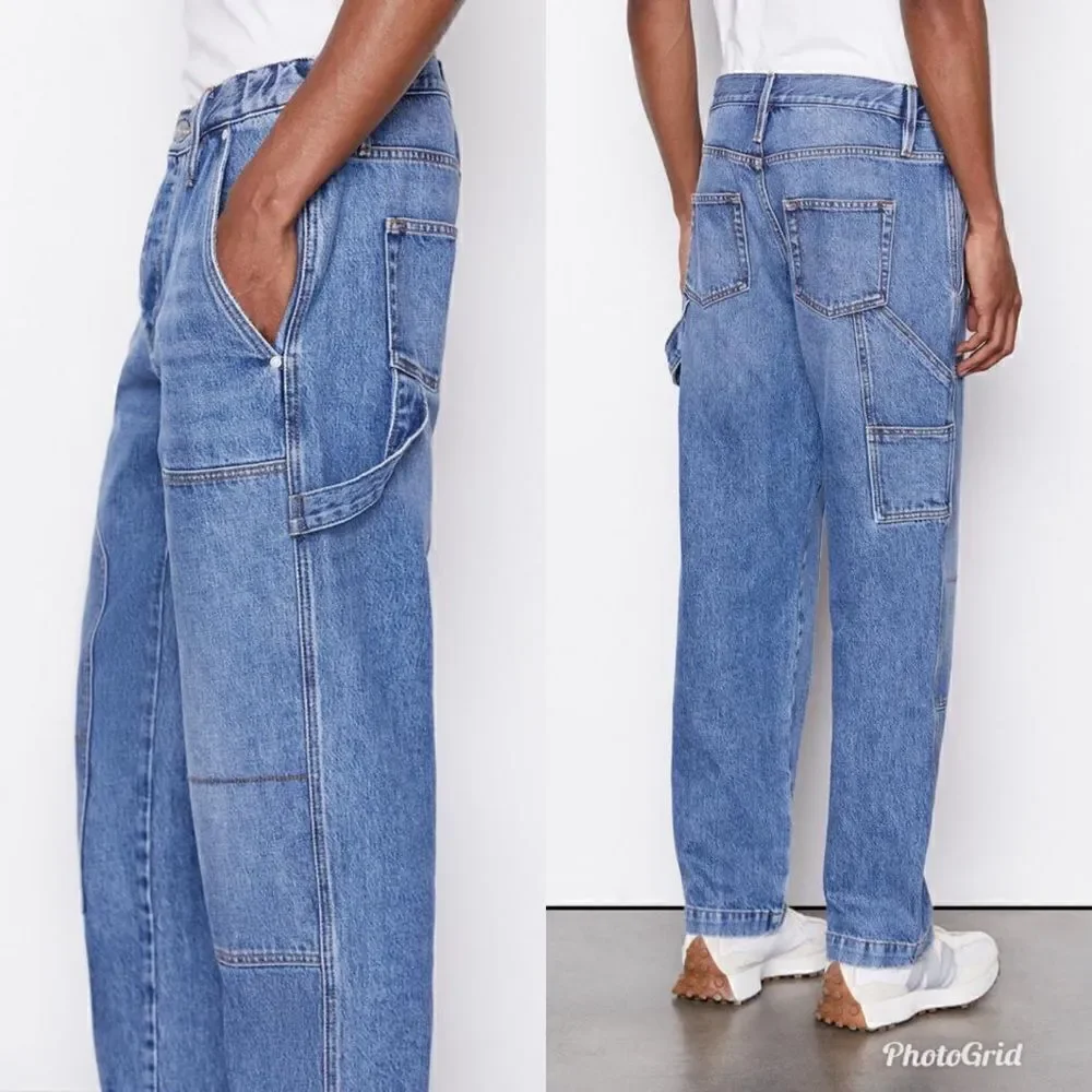 Revolve FRAME Mens Straight Leg Workwear Denim Jean Carr